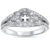 Pompeii3 3/4ct Halo Diamond Engagement Ring Setting 14k White Gold In Multi