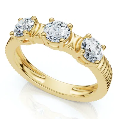 Pompeii3 3/4ct Jade Diamond Wedding Stackable Ring 14k Gold Or Platinum Lab Grown Ef/vs
