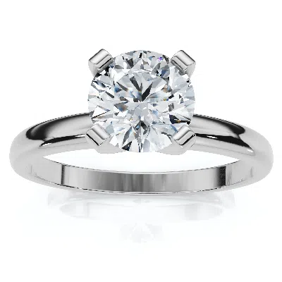 Pompeii3 3/4ct Lab Grown Round Diamond Solitaire Engagement Ring 14k White Gold In Neutral