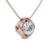 Pompeii3 3/4ct Natural Diamond Unspoken Pendant 14k Gold 18" Women's Solitaire Necklace In Multi