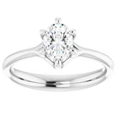 Pompeii3 3/4ct Oval Solitaire Diamond Engagement Ring Lab Grown 14k White Or Yellow Gold In Multi