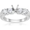 Pompeii3 3/4ct Real Diamond Engagement Semi Mount Ring Setting In Silver