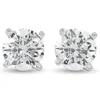 Pompeii3 3/4ct Round Diamond Studs 14k White Gold In Silver