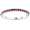 POMPEII3 3/4CT RUBY ETERNITY RING ANNIVERSARY BAND 10K WHITE GOLD