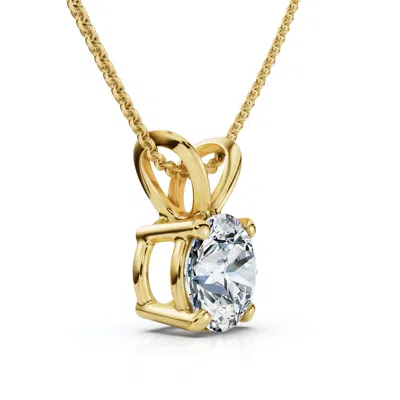 Pompeii3 3/4ct Solitaire Diamond Pendant 14k Gold Women's Necklace Lab Grown Ef/vs