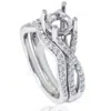 Pompeii3 3/4ct Twist Engagement Ring Set 14k White Gold In Multi