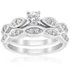 Pompeii3 3/4ct Vintage Diamond Engagement Wedding Ring Set 14k White Gold In Multi