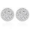Pompeii3 3/8 Ct Ex3 Lab Grown Diamond Pave Studs Womens Earrings Lab Grown 14k White Gold 8mm In Multi