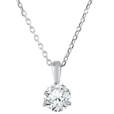Pompeii3 3/8 Ct Solitaire Lab Grown Diamond Pendant Available In 14k And Platinum In White