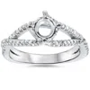 Pompeii3 3/8ct 14k White Gold Diamond Engagement Ring Semi Mount In Multi