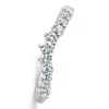 Pompeii3 3/8ct Diamond Contour Wedding Guard Ring Womens Band 14k Gold Lab Grown In Silver