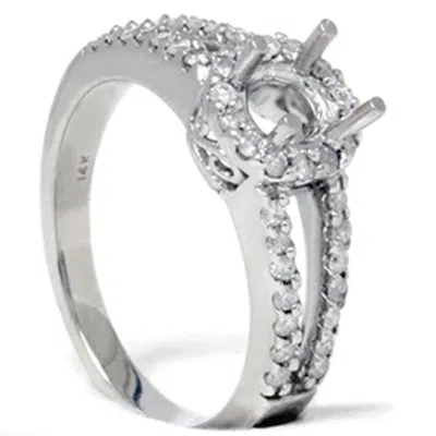Pompeii3 3/8ct Diamond Engagement Setting Split Shank 14k Ring In Multi