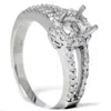 Pompeii3 3/8ct Diamond Engagement Setting Split Shank 14k Ring In Silver