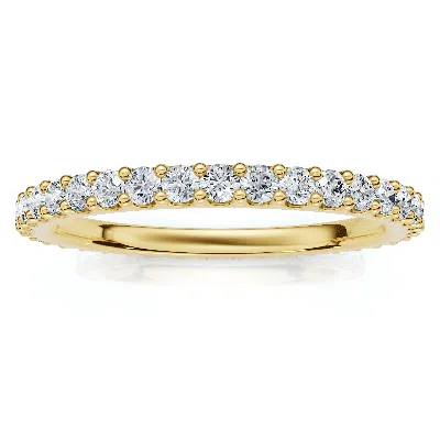 Pompeii3 3/8ct Diamond Eternity Ring 14k Yellow Gold Womens Stackable Wedding Band