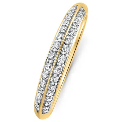 Pompeii3 3/8ct Diamond Pave Wedding Ring Stackable Anniversary Band 14k Gold Lab Grown In Multi