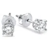 Pompeii3 3/8ct Diamond Screw Back Studs 14k White Gold In Silver