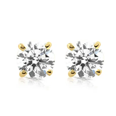 Pompeii3 3/8ct Diamond Studs 14k Yellow Gold In Multi
