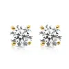 Pompeii3 3/8ct Diamond Studs 14k Yellow Gold In Silver
