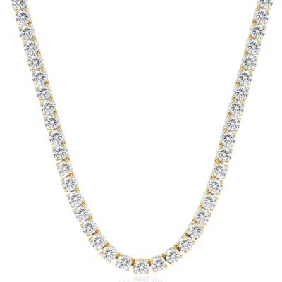 Pompeii3 38ct Diamond Tennis Necklace 16.5" In 14k White Or Yellow Gold Lab Grown
