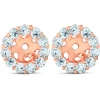 Pompeii3 3/8ct Halo Diamond Earring Jackets 14k Rose Gold (4mm) In Multi