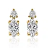 Pompeii3 3/8ct Marquise Natural Diamond Studs 14k Yellow Gold In Multi