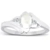 Pompeii3 3/8ct Oval Opal Diamond Ring 14k White Gold In Multi