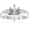 Pompeii3 3/8ct Pear Shape Engagement Semi Mount Ring Setting In Multi