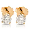 Pompeii3 3/8ct Round Cut Diamond Studs Earrings 14k Yellow Gold In Multi