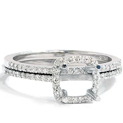 Pompeii3 3/8ct Vs1 Diamond Engagement Semi Mount White Gold Ring Set In Multi
