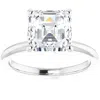 Pompeii3 3ct Asscher Solitaire Moissanite Engagement Ring In White Yellow Or Rose Gold In Multi