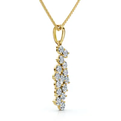 Pompeii3 .3ct Cascading Diamond Pendant 14k Gold Lab Grown