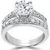 Pompeii3 3ct Diamond Engagement Wedding Ring Set 14k White Gold In Multi