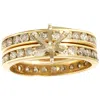 Pompeii3 3ct Diamond Eternity Gold Wedding Ring Set Setting In Gold