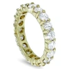 Pompeii3 3ct Diamond Eternity Ring 14k Yellow Gold In Silver