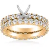 Pompeii3 3ct Diamond Eternity Wedding Engagement Ring Setting Size Selectable In Multi