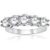 Pompeii3 3ct Diamond Five Stone Wedding Ring 14k White Gold In Silver