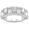 Pompeii3 3ct Emerald Cut Wedding Ring Anniversary Band 14k Gold Lab Grown In Multi