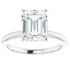 Pompeii3 3ct Emerald Solitaire Moissanite Engagement Ring In White Yellow Or Rose Gold In Multi