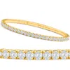 Pompeii3 3ct Flexible Round Cut Diamond Bangle Tennis Bracelet Lab Grown 14k Yellow Gold