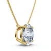 Pompeii3 3ct Floating Diamond Solitaire Pendant 14k Gold 18" Women's Necklace Lab Grown