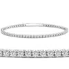 Pompeii3 3ct F/vs Diamond Flexible Oval Bangle Women's Bracelet 14k White Gold Lab Grown In Multi