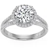 Pompeii3 3ct Halo Diamond Engagement Ring Split Band White, Yellow Or Rose Gold Lab Grown In Multi