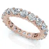 Pompeii3 3ct Mary Diamond Eternity Wedding Ring 14k Gold Or Platinum Lab Grown Ef/vs In Brown