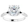 Pompeii3 3ct Moissanite Vintage Engagement Solitaire Ring 14k White Yellow Or Rose Gold In Silver