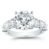 Pompeii3 3ct Round Diamond Engagement Ring 14k White Gold In Multi