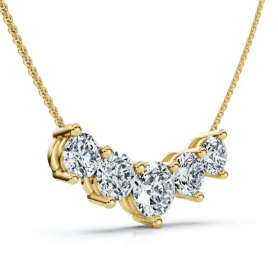 Pompeii3 3ct Silvie Diamond Necklace 14k Gold 18" Lab Grown Ef/vs
