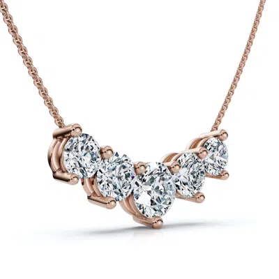 Pompeii3 3ct Silvie Diamond Necklace 14k Gold 18" Lab Grown Ef/vs