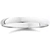 Pompeii3 3mm Dome High Polished Wedding Band 10k White Gold Comfort Fit Plain Ring Size Selectable In Multi