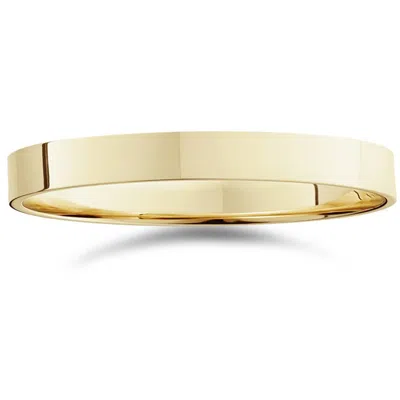 Pompeii3 3mm Flat High Polished Wedding Band 10k Yellow Gold Size Selectable