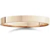 Pompeii3 3mm Flat High Polished Wedding Band 14k Rose Gold Size Selectable In Multi